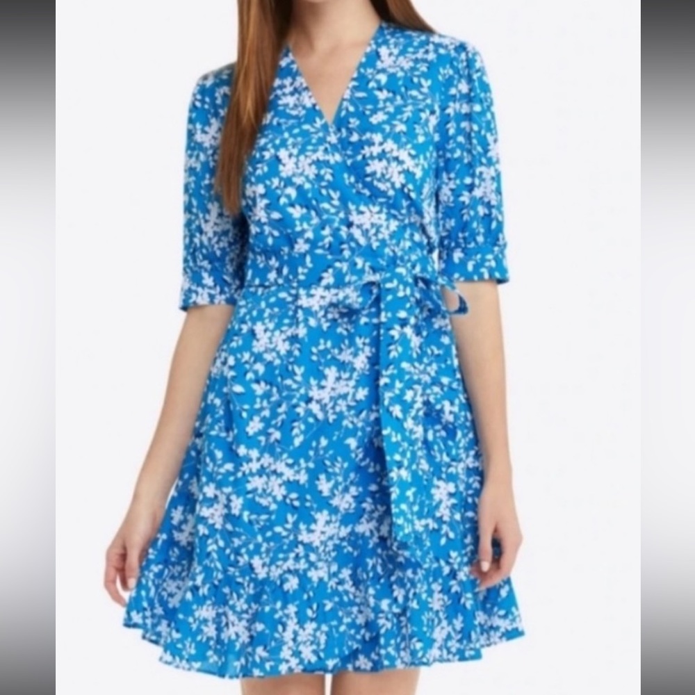 Draper James Wynonna Wrap Dress in Bluebell Shadow Floral